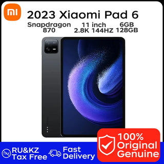 2023 Xiaomi Pad 6 Tablet 11 Inch 2.8K 144Hz UHD Screen Snapdragon 870 CPU 6GB 128GB 8840mAh 33W Fast Charge 8MP+13MP Tablet PC
