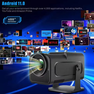 Projector Portable Screen Video Mini LCD Smart 10000 Lumens 1080p Home Hy320 Android 11 Smart Projector