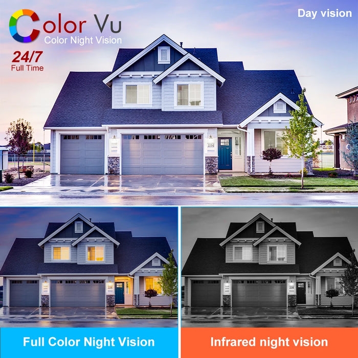 4MP ColorVu IP Camera Turret CCTV Full Color Night Vision Camera DS-2CD2347G2-LU