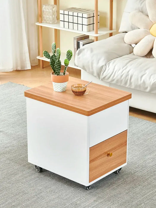 50X40 Nordic style mini lifting coffee table mobile storage telescopic multi-function coffee table dining table dual-purpose