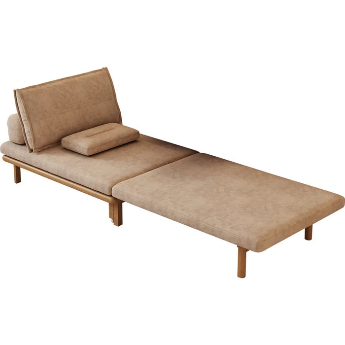 Solid wood sofa bed, foldable dual-purpose household study, retractable sitting and sleeping dual-purpose leisure sofa