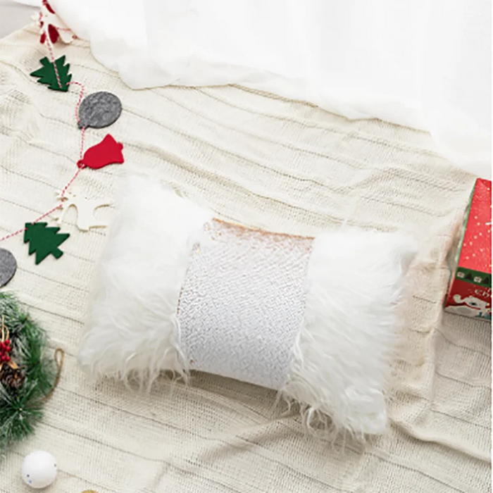 Beige White Nordic Christmas Cushion Cover Letter Tufted Embroidered Cushion Covers Festival Decorative Cushions for Sofa