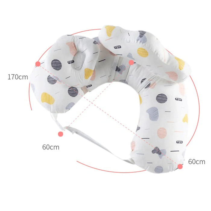 Newborn Nursing Pillow Baby Maternity Breastfeeding Multifunction Adjustable Waist Cushion Infant Feeding Layered Washable Cover