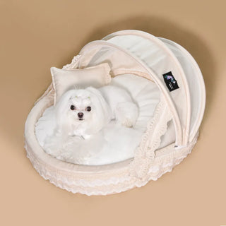 Pet Dog Beds Lace Princess Cute Cat Cushion Bed Doghouse Pet Warm Bed