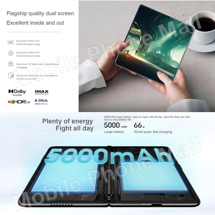 Original HONOR Magic Vs2 Folded 5G Mobile Phone 7.92" 120Hz Screen Snapdragon 8+ Gen 1 MagicOS 7.2 Battery 5000mAh Smartphone