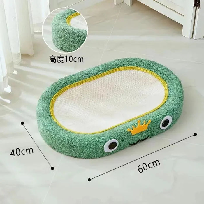 2024 Oval Cat Scratcher Pads 100% Sisal/Cloth Cat Scratching Board Kitten Bed Nest Chew Toy Bite Sharpen Nails Tool Pet Supplie