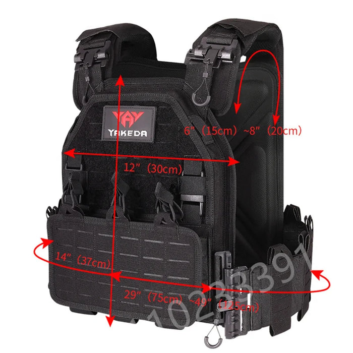 New combat vest 6094 quick detachable light laser cut tactical vest black gear to carry Military tactical vest