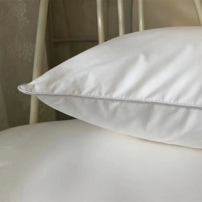 Liv-Esthete Luxury 100% Goose Down Pillow Sleep Gift Down-proof Queen King 100% Cotton White Pillows For Sleeping Free Shipping