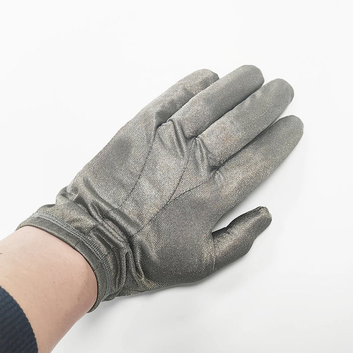 Silver Fiber Gloves Antistatic Conductive Material Screen Touch Mittens Antibacterial EMF Shielding Hand Protection