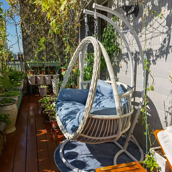 Outdoor swing chair courtyard bird's nest chair network celebrity double hanging basket leisure lazy chair balcony furniture