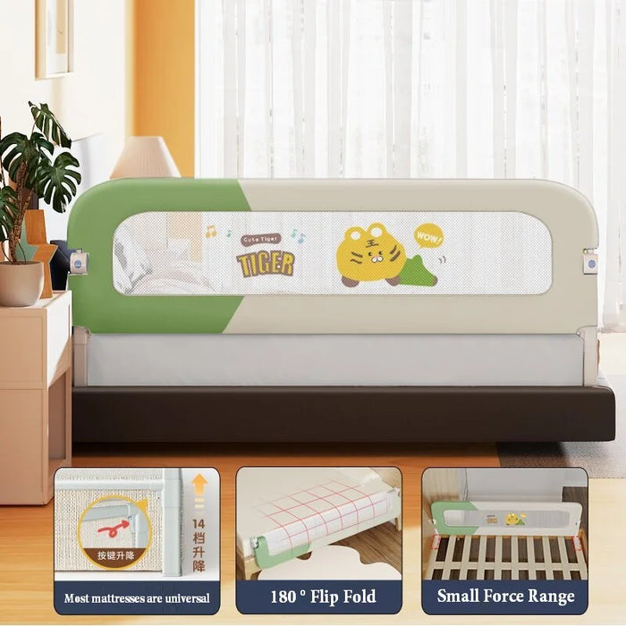 Invisible Collapsible Baby Rail Bed Guardrail Bedroom Railings for Babies Bed Protective Barrier Anti-Fall Security Kid Fence