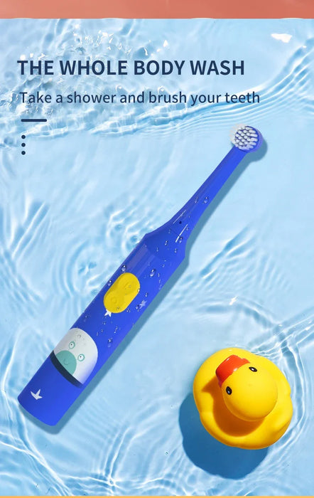 High Quality Smart Waterproof Cartoon Rotating Electric Tooth Brush Kids Electric Toothbrush For Children