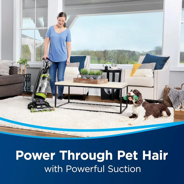 Swivel Upright Bagless Vacuum with Swivel Steering, Powerful Pet Hair Pick Up, Specialized Pet Tools, Large Capacity Dirt Tank