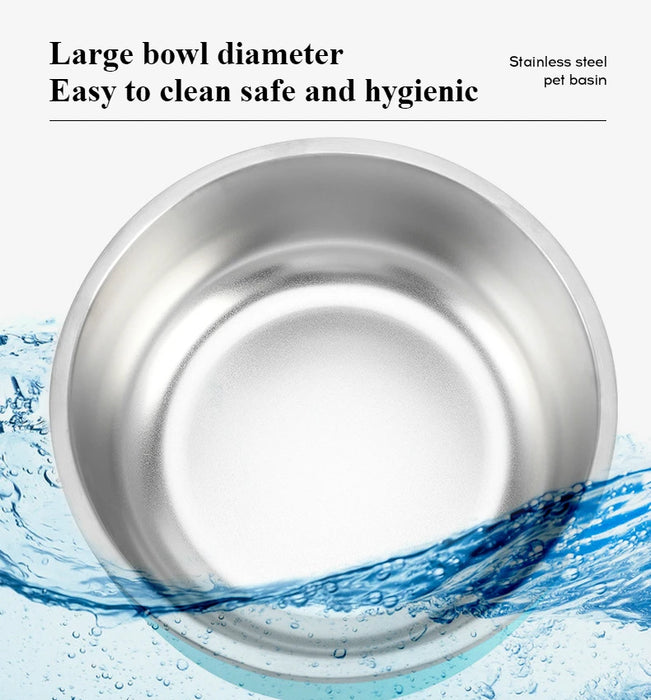 Factory wholesale Pet Supplies non-slip 42oz pet food bowls feeders Double-Deck Stainless Steel Dog Bowls for Dogs and Cats