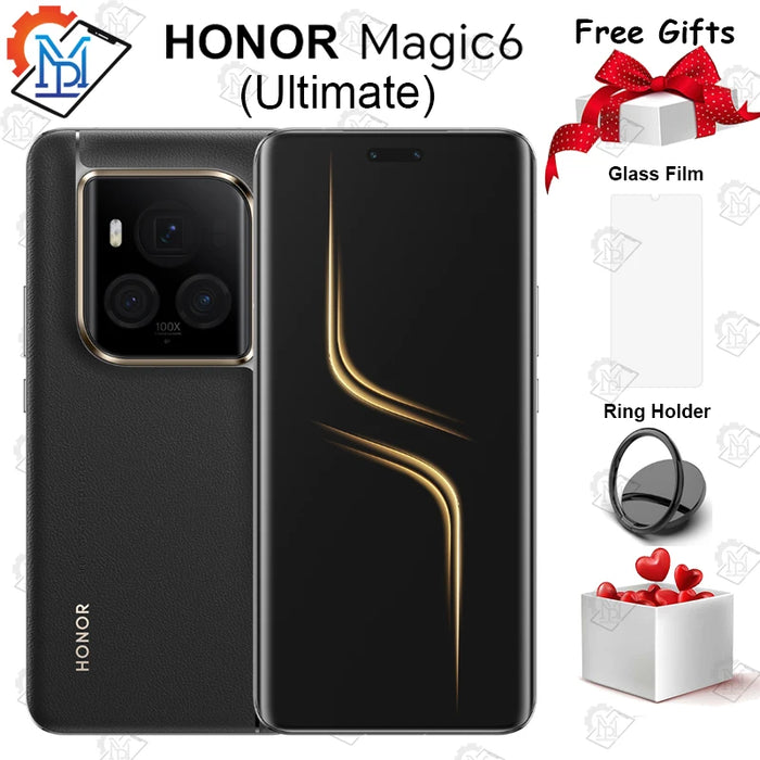 New Original Honor Magic 6 Ultimate 5G Phone 6.8" 120Hz Screen Snapdragon 8 Gen 3 Camera 180MP Battery 5600mAh GMS Smartphone