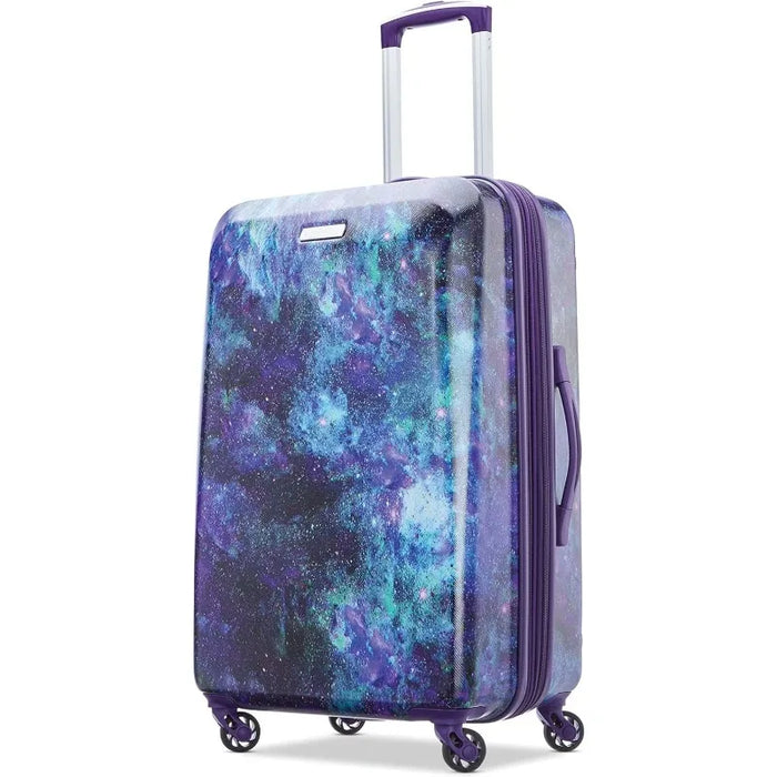 Moonlight Hardside Expandable Luggage with Spinner Wheels, Ascending Gardens Rose Gold, Carry-On 21-Inch