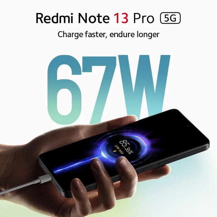 Global Version Redmi Note 13 Pro 5G Snapdragon® 7s Gen 2 Smartphone 200MP OIS Camera 1.5K 120Hz AMOLED display 67W Charging