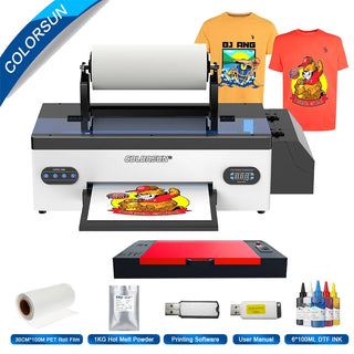 Colorsun A3 R1390 dtf printer Impresora a3 dtf Printer T-shirt printing machine With curing oven For T-Shirt Hoodies and Fabric