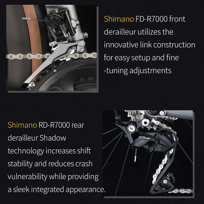 SAVA A7 Carbon Bike Road Bike for Adult Carbon Fibre Frame with SHIMANO 105 22 Speeds and Mechanical Disc Brake