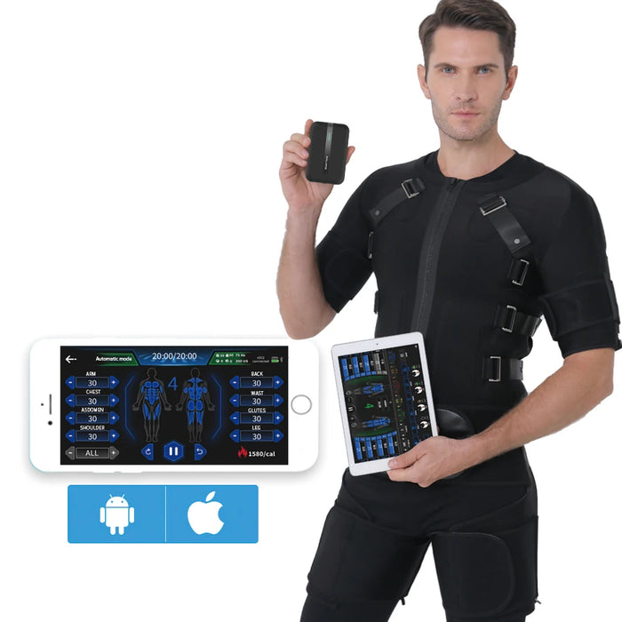 wireless electrostimulation vest help shape bodybuilding for workout fitness