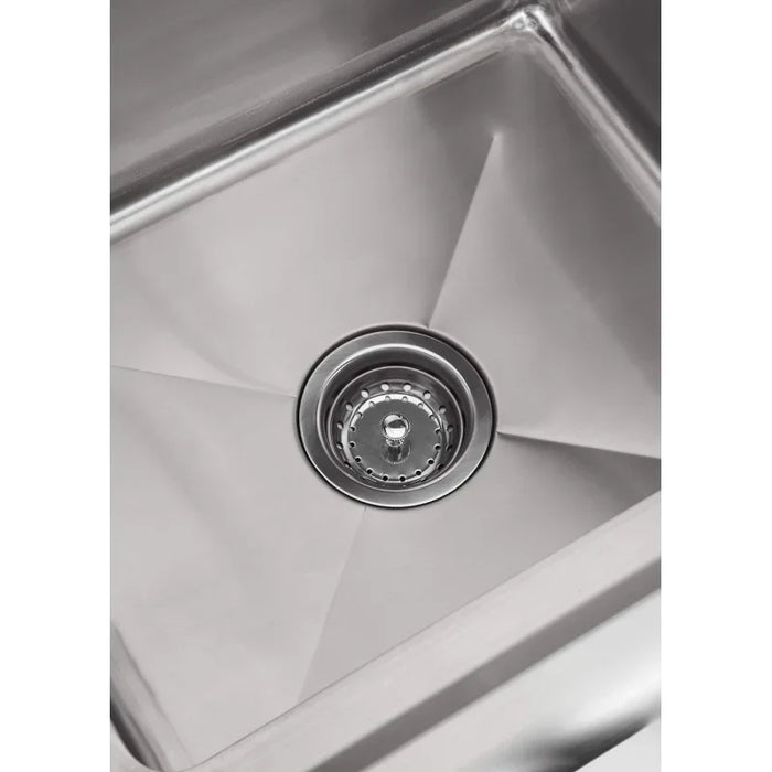 TRINITY THA-0307 Basics Stainless Steel Freestanding Single Bowl Utility Sink for Garage, Laundry Room, and Restaurants, Include