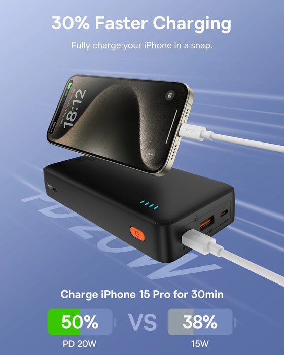 Baseus Power Bank 20000mah Fast Charging PD 20W Portable Charger Batterie Externe For iPhone 15 14 13 12 pro max