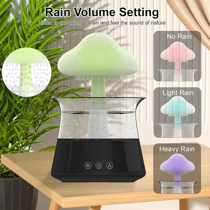 Cloud Rain Humidifiers for Bedroom & Large Room - Essential Oil Diffuser with 7 Colors LED Lights