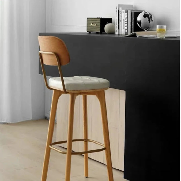 Leather High Chair Office Make Up Luxury Ergonomic Fishing Beach Computer Party Bar Stools White Taburete Alto Trendy Furniture