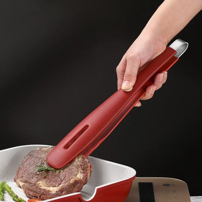 Silicone Steak Tongs High Temperature Resistance Food Clamp Anti-scalding Kitchen Food Barbecue Clips Household Barbecue Tongs