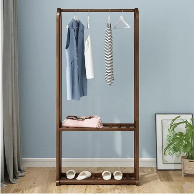 All solid wood hangers floor-to-ceiling bedroom door shoe rack hanger hanging clothes rack corner coat rack