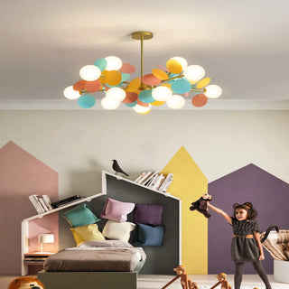 Nordic Modern Chandelier Lighting Glass Ball LED Pendant Lamp For Kid Bedroom Child Living Home Colorful Decor Indoor Fixture