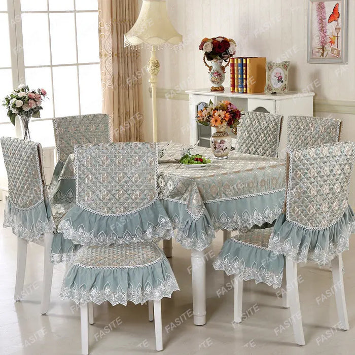 Dining chair set tablecloth cloth table cloth chair cover cushion set Chair Cover Tablecloth tea table chair cushion