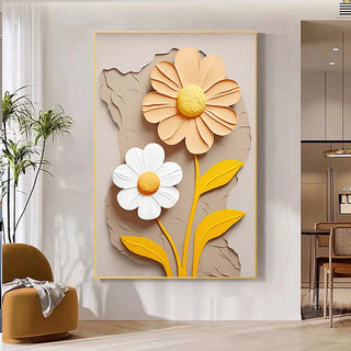 Abstract 3D Flowers Leaf Posters Plants Painting Wall Art Pictures for Living Room Bedroom Nordic Cuadro Home Decor No Frame