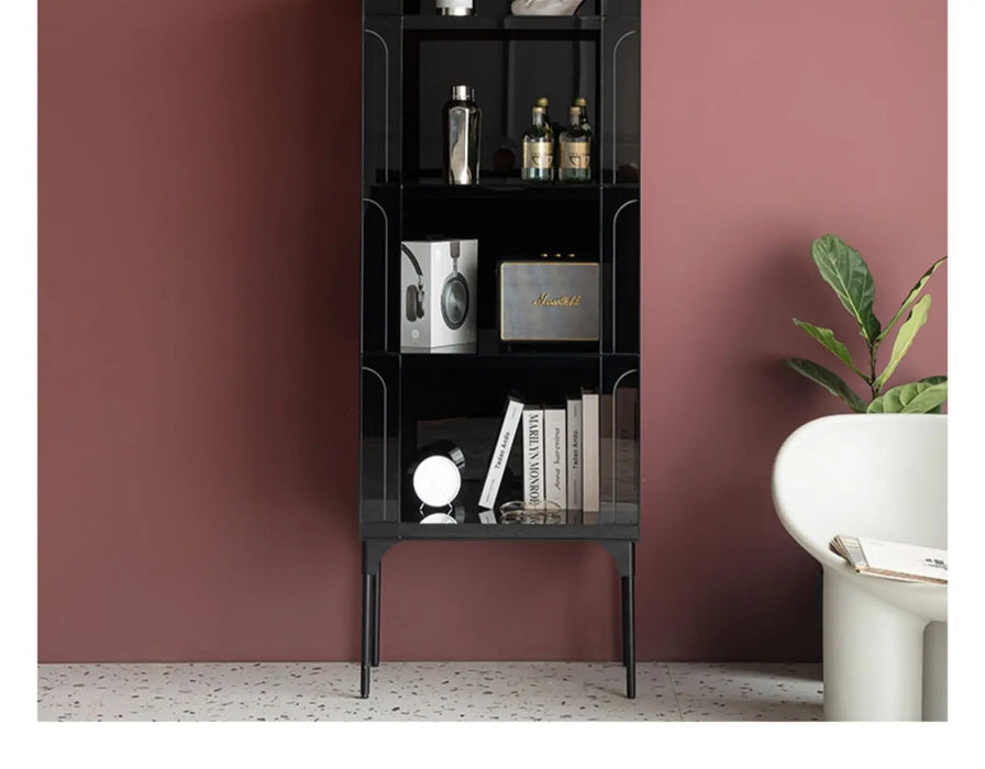 Luxury shelf Acrylic living room wine shelf storage display shelf Modern simple bedroom multi-layer floor bookshelf