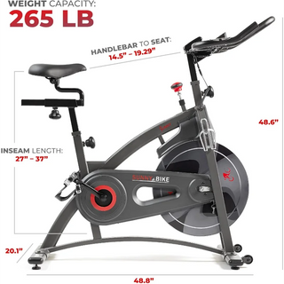 Sunny Health & Fitness Indoor Cycling Exercise Bike with Magnetic/Felt Resistance and Belt/Chain Drive Optional