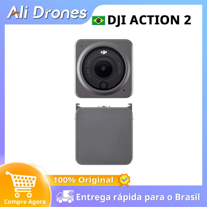 DJI Action 2 Power Combo Camera 4K 120fps Super Wide FOV Versatile Magnetic Design Portable and Wearable 10m Waterproof Original