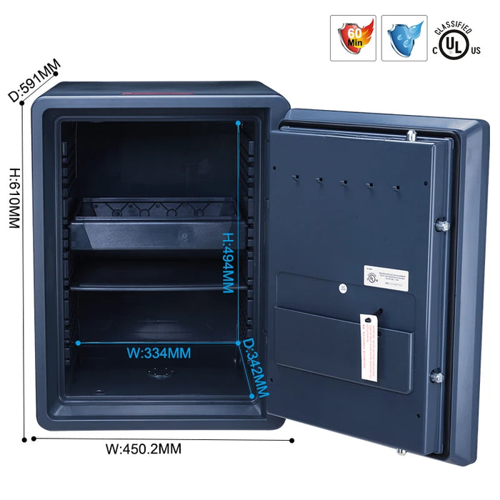 Floor Safes Mini Jewelry Safe Document Fireproof and Waterproof Cabinet safes (2096D)