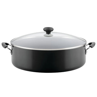 Easy Clean Aluminum Nonstick Covered Family Pan, 14-inch, Black