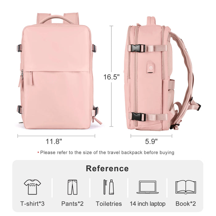 Travel Backpack for Women Men, 35L Airline Approved Carry On Backpack,Waterproof Luggage College Bookbag Daypack Hiking Backpack