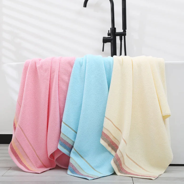 Cotton Towel Set Postage Hotel Beach Bathroom Thickened Men's And Women's Bath Towels Children's Soft Bath Towels Set Of Three