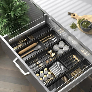 Kitchen Drawer Storage Box Chopstick Fork Spoon Separation Organizer Rack Cabinet Built-in Cutlery Rack Kitchen Organizer