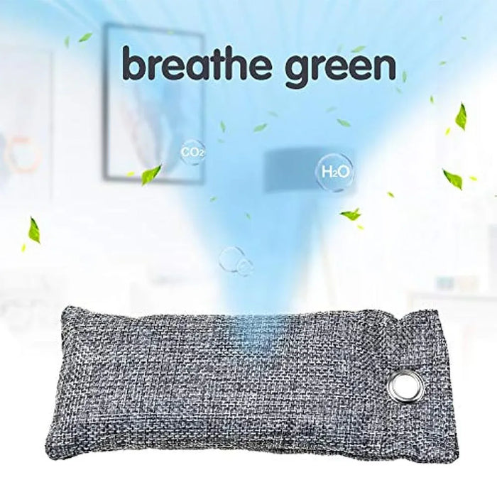 10 Packs Natural Air Purifying Bag Shoe Deodorizer and Odor Eliminator Natural Activated Bamboo Charcoal Non-Toxic Home and Car