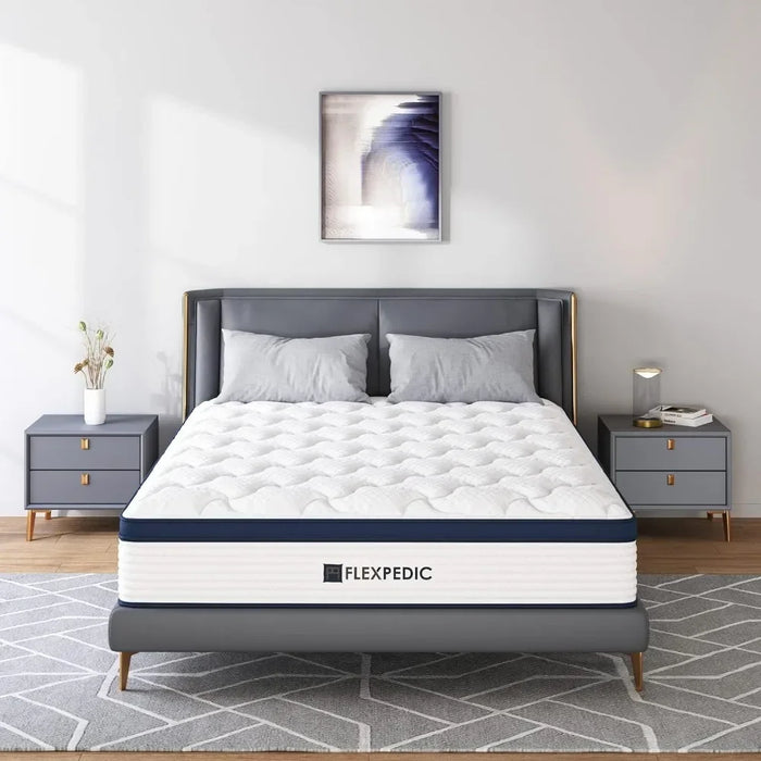 Deep Sleep Mattress  in A Box, Cloud Euro Top Soft Hybrid, Memory Foam Pocket Innerspring Mattresses, 10 Inch Mattress