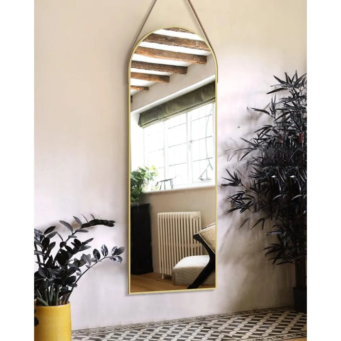 Floor Mirror Full Length,  Mirror Hanging or Leaning, Standing Mirror, Body Mirror,   Frame for Bedroom Living Room (Black)