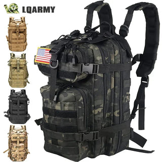 LQARMY 35L Military Tactical Backpack Army Molle Assault Rucksack Men Women Backpacks Travel Camping Hunting Hiking Backpack
