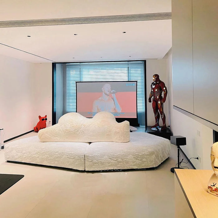 Nordic Velvet Sofa Bed Designer White Ergonomic Minimalist Unusual Couch Salon Reading Floor Home Decor Living Room Furniture
