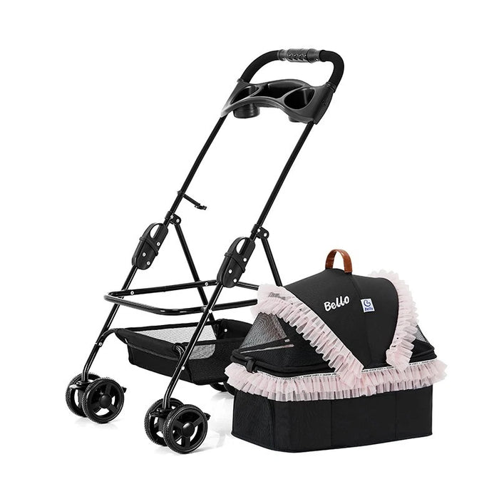 Princess series universal wheel cat and dog stroller universal pet stroller