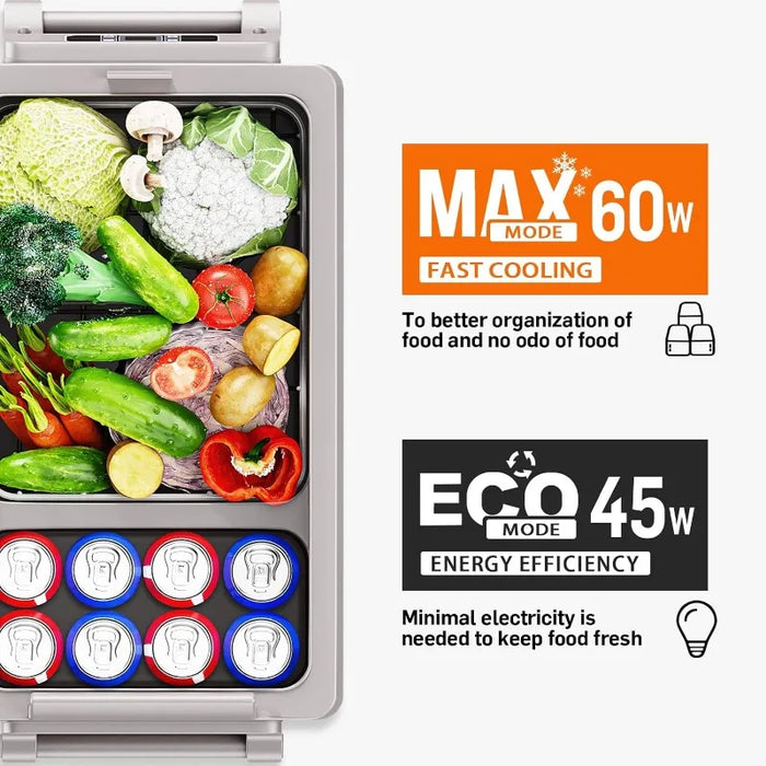 12 Volt Car Refrigerator, 48QT(45L) Car Fridge Electric Cooler APP Control, 12V Refrigerator -4℉~68℉