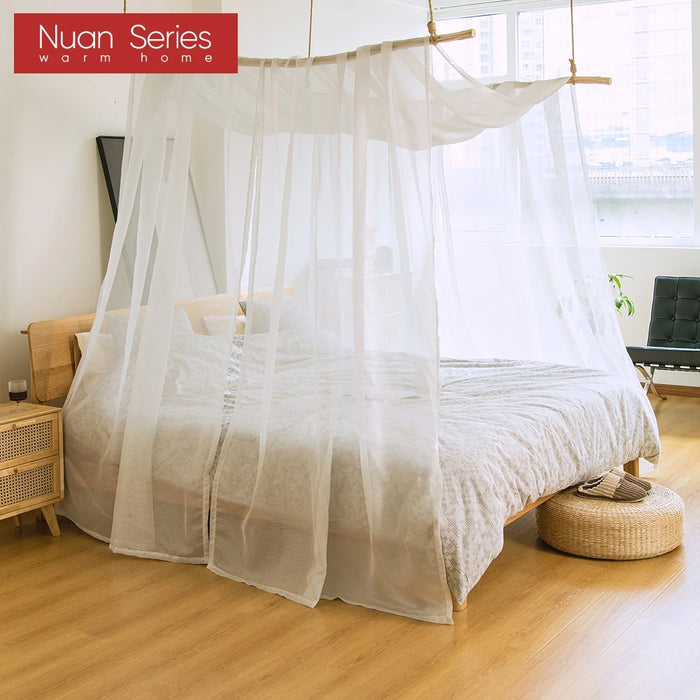 Silver Yarn Luxury Tulle Lace Bed Canopy Netting Curtain Dome Polyester Bedding Mosquito Net Home Furniture Home Decor