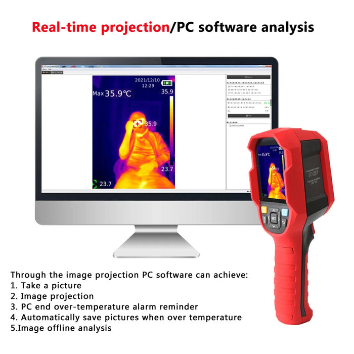 Resolution 256 x 192 Infrared Thermal Imager UNI-T UTi260B Handheld Thermal Camera Infrared Thermometer (Including Battery)